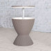 Faro Rattan Effect Table With Ice Bucket - Taupe