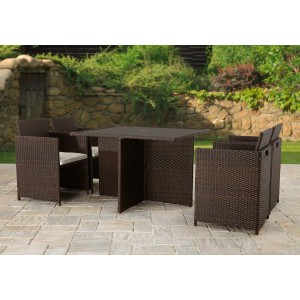 Nevada Cube Dining Set - 4 Seater