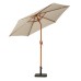 2.5m Ivory Wood-Look Crank and Tilt Parasol