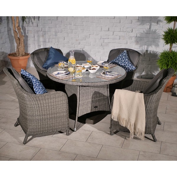 Paris Imperial Dining Set - Round 4 Seater