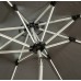 2.7m Grey LED Crank & Tilt Parasol