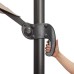 3.5m Deluxe Grey LED Cantilever Parasol with 100kg Base