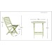 Porto Folding Bistro Set - Green