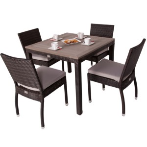 Andreas Square Rattan Dining Set - 4 Seater