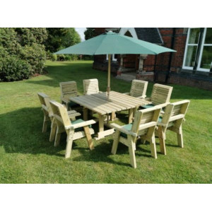 Ergo Table And Chairs Set - 8 Seater Square