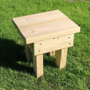 Wooden Square Footstool