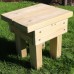 Wooden Square Footstool