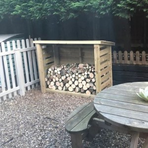 Slatted Log Store (4ft x 5ft)