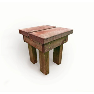 Valley Wooden Square Footstool