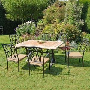 Hampton 150cm Rectangular Dining Table with Ascot Chairs