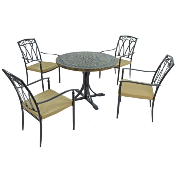 Monterey 100cm Dining Table with Ascot Chairs