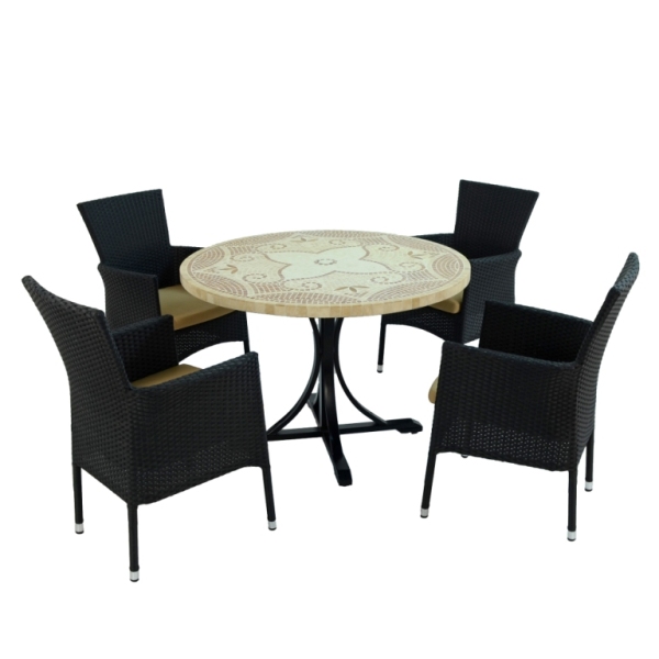 Provence 110cm Dining Table with Stockholm Chairs
