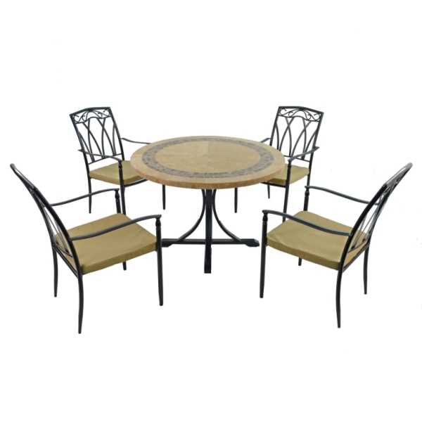 Vermont 110cm Dining Table with Ascot Chairs