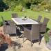 Wilmington Rectangular Patio Table with 6 Stockholm Chairs