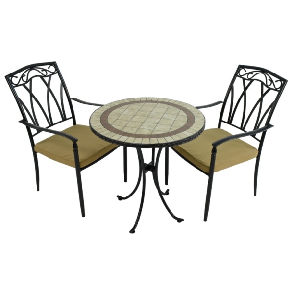 Henley 71cm Bistro Table with Ascot Chairs