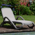 Alfa Turtle Dove Grey Plastic Sun Lounger