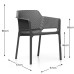 Step All-Weather Height Adjustable 60cm Table with Net Chairs