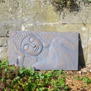 Bronze Effect 31cm Buddha Wall Plaque