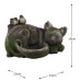 Driftwood Effect 19cm Cat Statue
