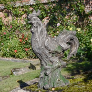 Driftwood Effect 42cm Cockerel Statue
