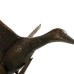 Duck In Flight 69cm Verdigris Aluminium Statue
