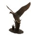 Duck In Flight 69cm Verdigris Aluminium Statue
