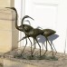 Egrets 58cm Verdigris Aluminium Statue