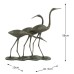 Egrets 58cm Verdigris Aluminium Statue