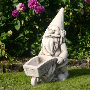Gnome With Wheelbarrow Statue
