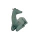 Lying Verdigris Aluminium Deer Statue - 36cm