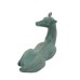 Lying Verdigris Aluminium Deer Statue - 36cm