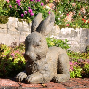 Rust Effect 24cm Rabbit Statue