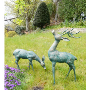 Standing Deer Statues (Pair)