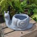 Blue Iron Effect Snail Planter