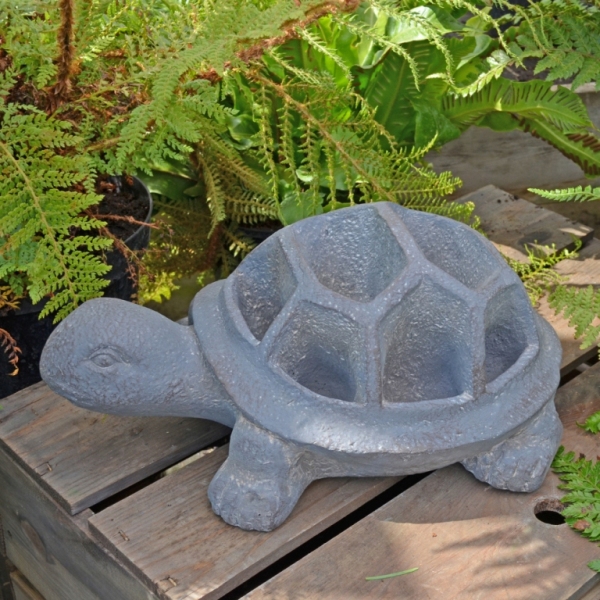 Blue Iron Effect 15cm Tortoise Planter