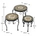 Brava Mosaic Round Plant Stands (Set of 3)