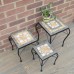 Brava Mosaic Square Plant Stands (Set of 3)