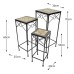 Brava Mosaic Square Tall Plant Stands (Set of 3)