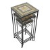 Brava Mosaic Square Tall Plant Stands (Set of 3)