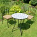 Nassau 60cm Bistro Table with Milan Chairs