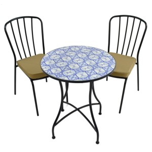 Nassau 60cm Bistro Table with Milan Chairs