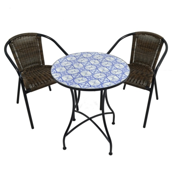 Nassau 60cm Bistro Table with San Remo Chairs