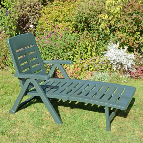 Green plastic sun loungers online