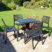 Ponente All-Weather 70cm Plastic Square Table with Mistral Chairs