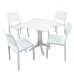 Ponente All-Weather 70cm Plastic Square Table with Mistral Chairs