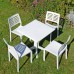 Ponente All-Weather 70cm Plastic Square Table with Mistral Chairs