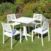 Ponente All-Weather 70cm Plastic Square Table with Mistral Chairs