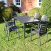 Roma All-Weather Rectangular Plastic Table with 6 Siena Chairs