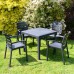 Salerno 78cm Square Table with 4 Siena Chairs