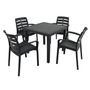 Salerno 78cm Square Table with 4 Siena Chairs